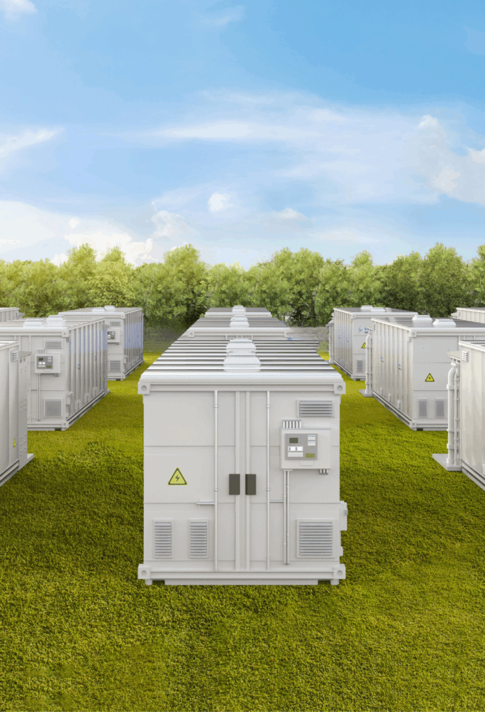 Kontejnery určené k poskytování služeb výkonové rovnováhy, které zajišťují stabilitu a vyrovnání v energetické síti.